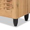 Baxton Studio Winda Modern and Contemporary Oak Brown Finished Wood 4-Door Shoe Storage Cabinet 190-11989-ZORO - alternate 5
